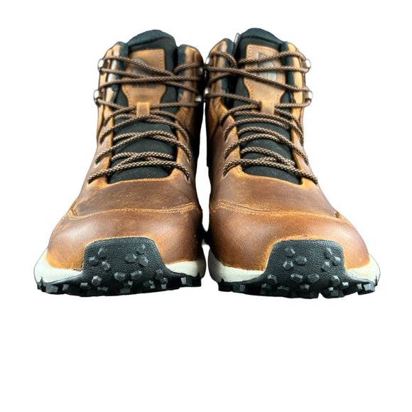 The NorthFace Men's Vals Mid Leather WP Caramel Brown Boots Sizes 8.5 - 14 - Picture 5 of 9